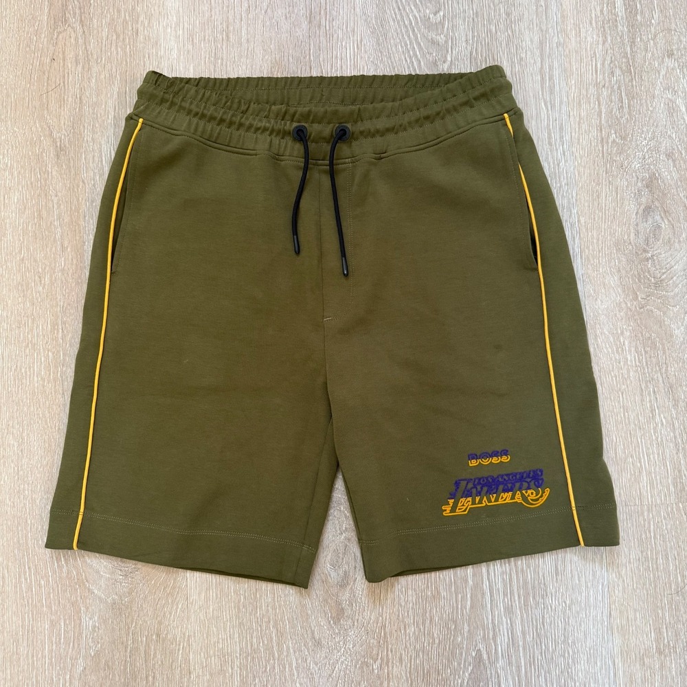 Hugo Boss NBA Lakers Shorts Mens Size Small Green/Yelllow/Purple‎